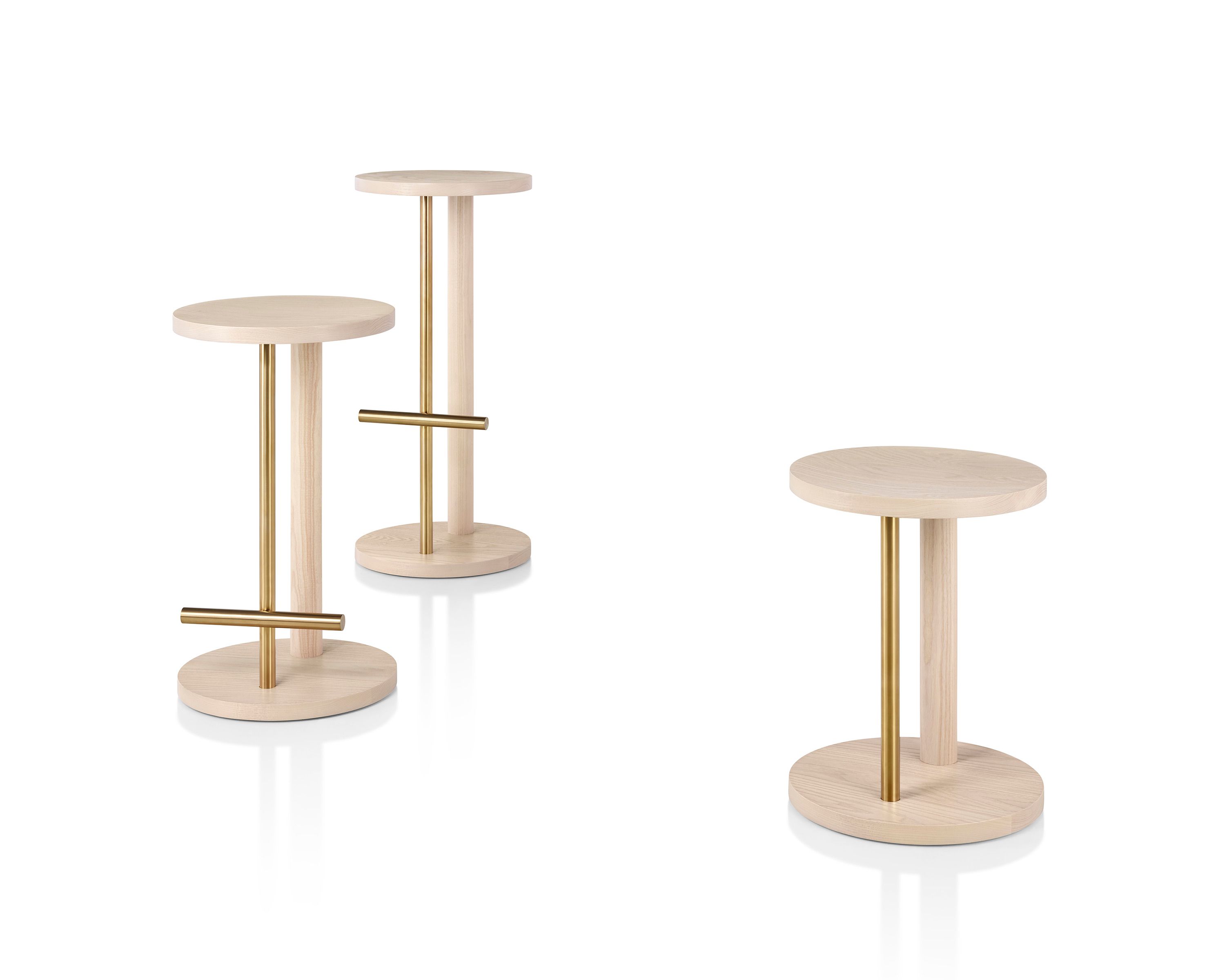 Высокий деревянный табурет с подставкой для ног Herman Miller ARCH-00026084 - Вид №7