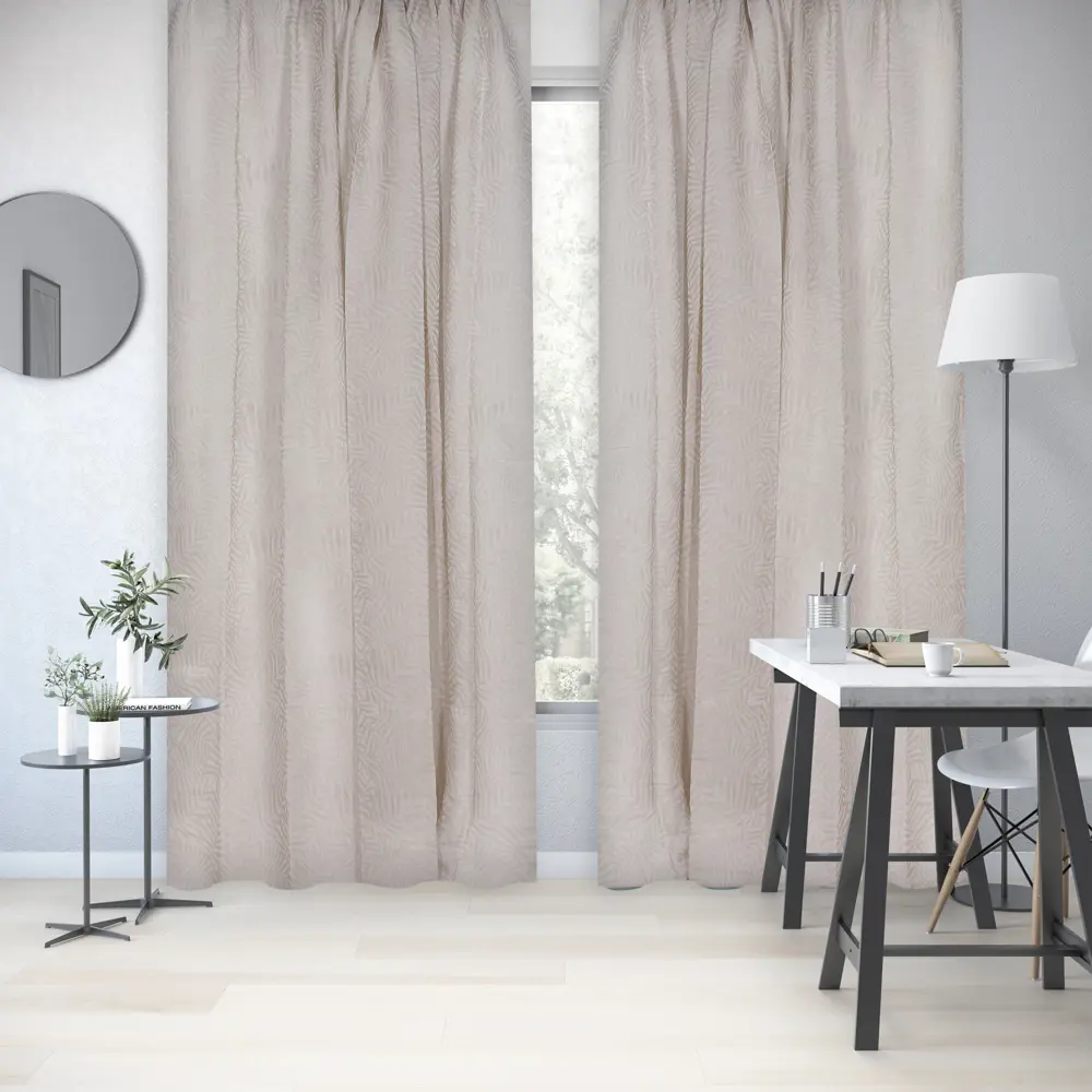 Тюль на ленте Inspire Paco 250x280 см цвет бежевый STLM-2008416 - Вид №6