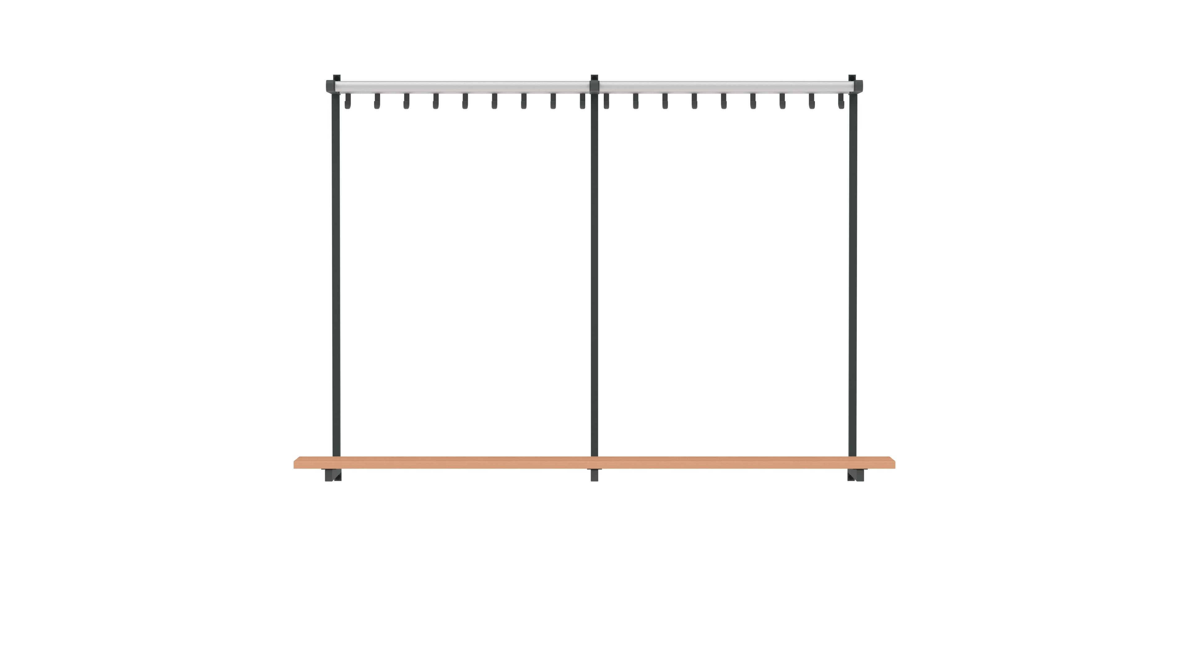 Стальная и деревянная скамейка для спортивных сооружений FUNCTIONALS Tertio ARCH-00076619 - Вид №17