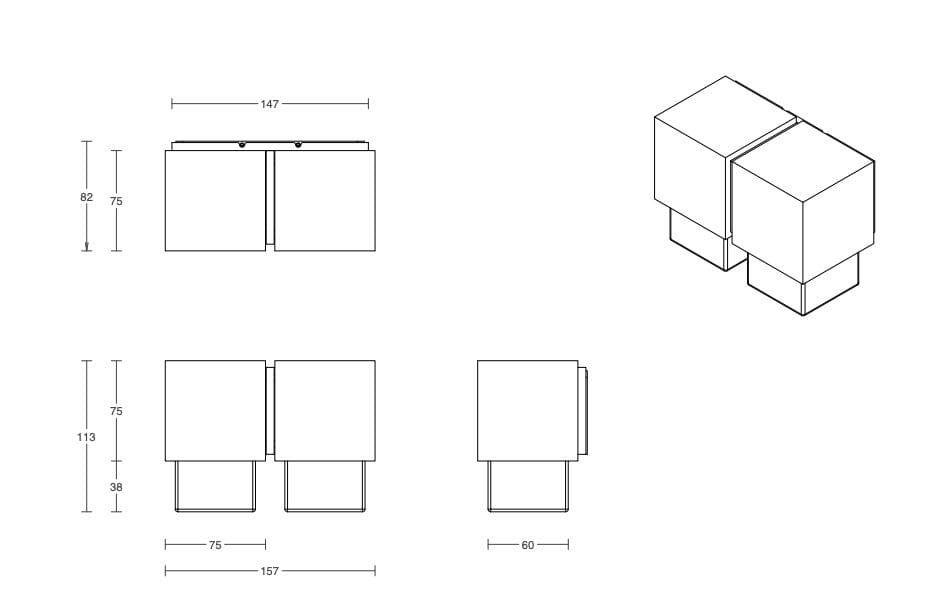 Открытый светодиодный настенный светильник Articolo Studios куб ARCH-00142843 - Вид №4