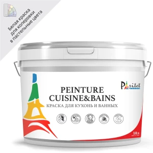 Краска для кухни и ванн Paritet цвет белый 10 л