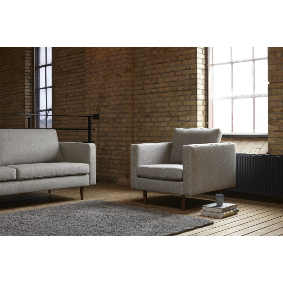 Кресло Otto, дуб/орех, темно-песочное Kragelund 37401248244 - Вид №1