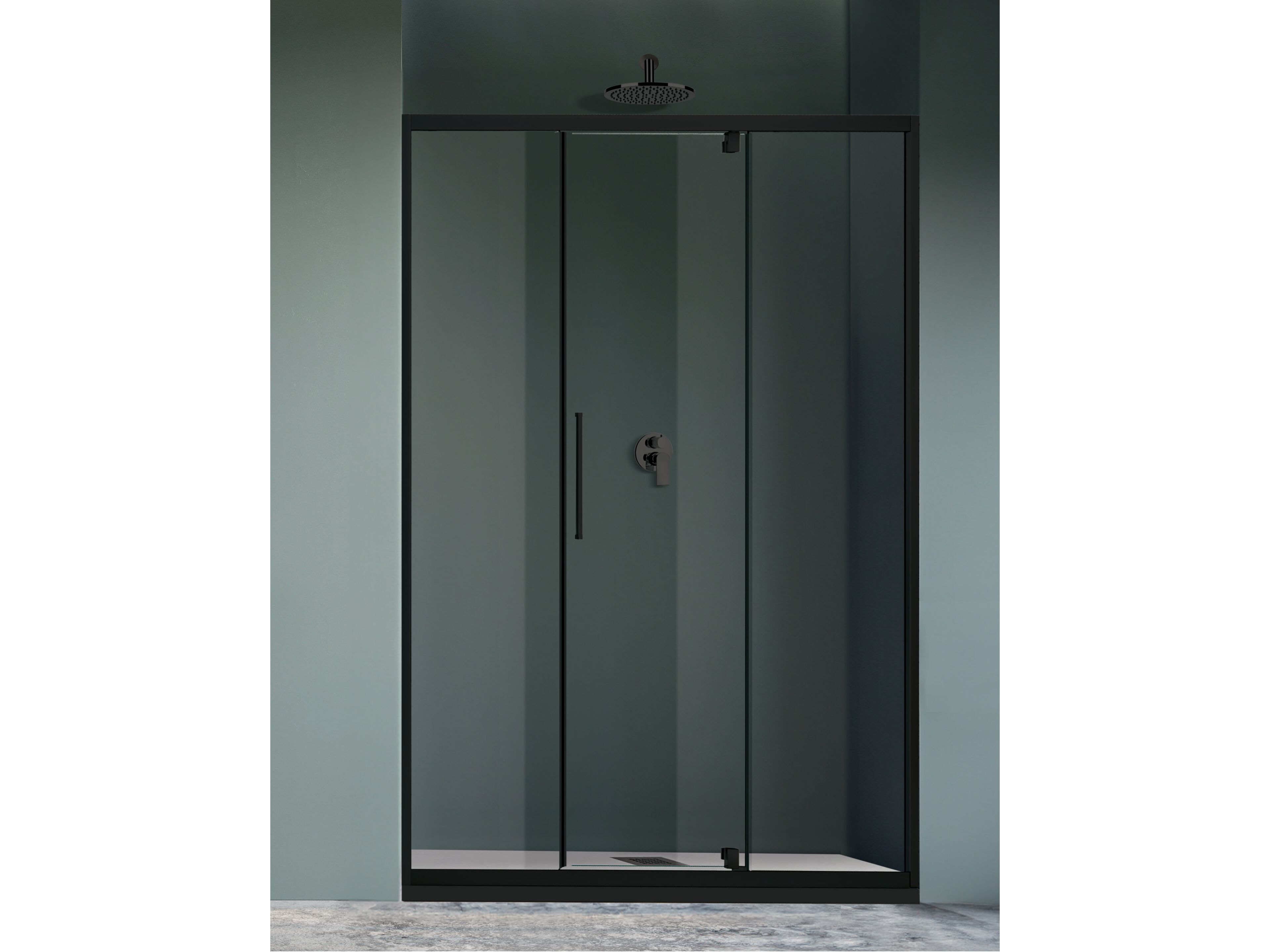 Хрустальная нишевая душевая кабина с поворотной дверью Metidea Рубин ARCH-00024441 - Вид №1