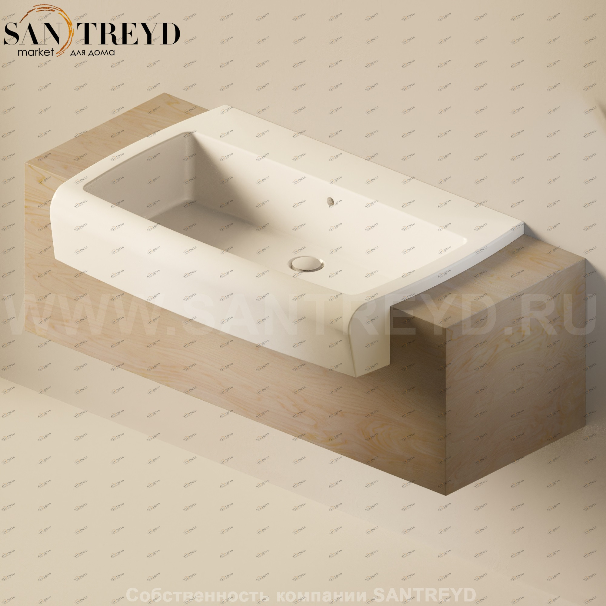 Flaminia UNA Консоль для раковины от 200 до 240 см необработанное дерево UNA90C2.WF Ceramica Flaminia UNA90C2WF