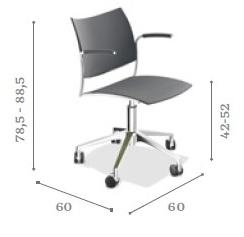 Casala 5-спицевый вращающийся стул с подлокотниками Cello 1299/10 - Вид №2