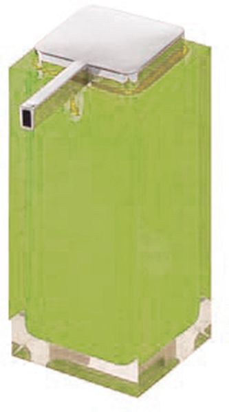 RA80(04) Gedy G-Rainbow, настольный дозатор с плоским носом, цвет хром - зеленый