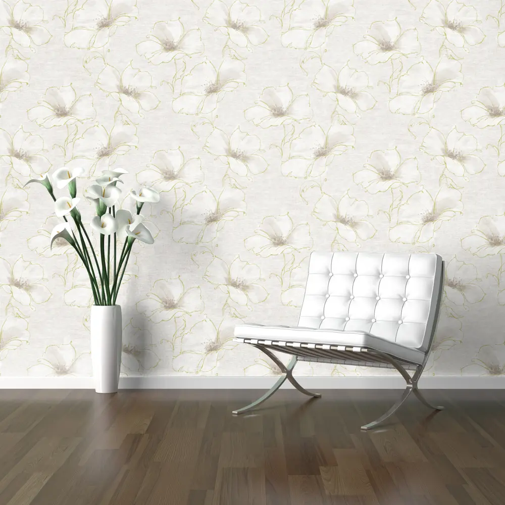 Обои флизелиновые Fleur белые 1.06x10 м 37000 84298855 STLM-2041391 SOLO - Вид №2