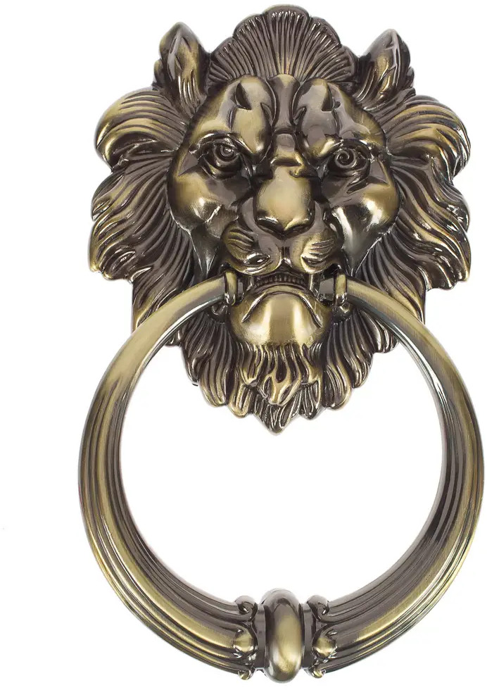 MANZZARO Leone - дверной молоток с головой льва в античной бронзе 18548293