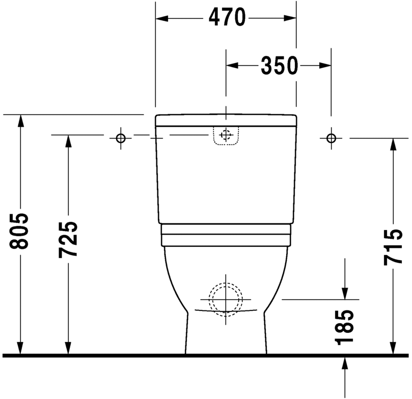 2104092000 Компакт унитаз с бачком Белый Duravit Starck 3 Германия - Вид №3
