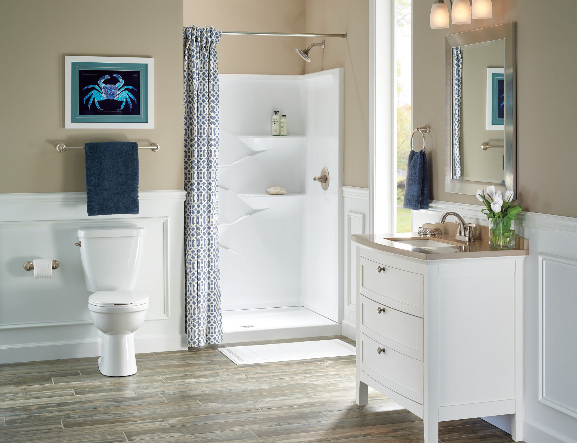 Набор стенок для душа 48 "x 34" Delta Faucet Laurel B67311-4834-WH - Вид №5