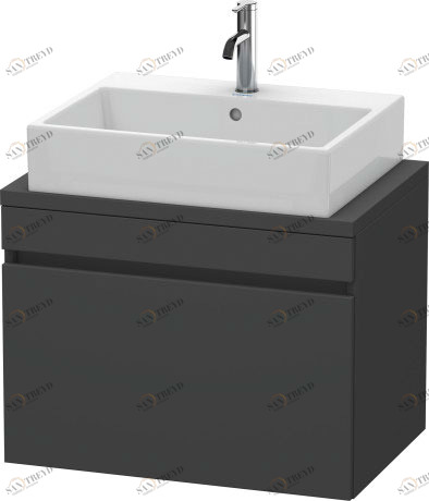DS530104949 Тумбочка для компактной консоли DuraStyle #DS5301 700 x 478 мм Графит матовый, декор Duravit