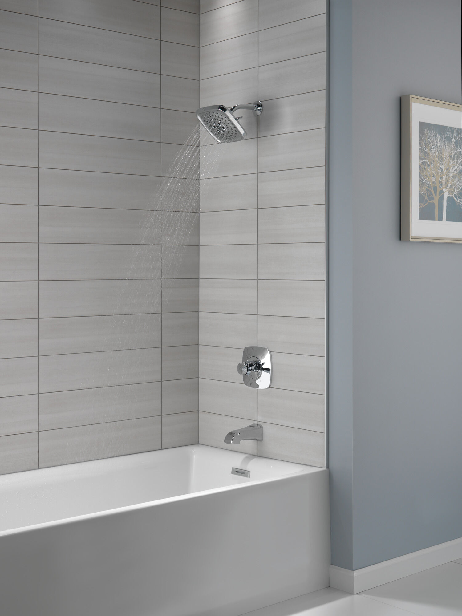 T17452-PN Monitor® 17 Series H2Okinetic® для ванны и душа Delta Faucet Tesla Полированный никель - Вид №3