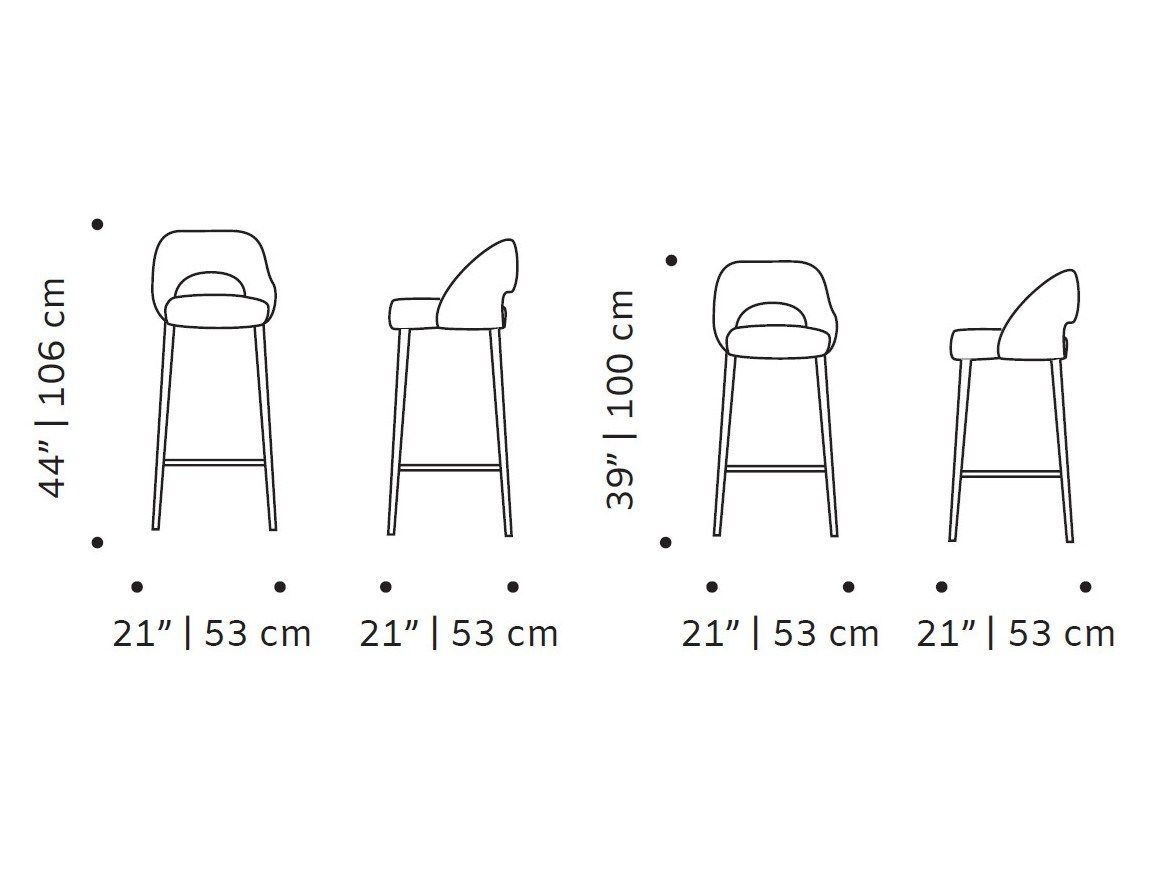 Тканевый мягкий табурет с подставкой для ног со спинкой Mambo Unlimited Ideas ARCH-00048094 - Вид №2