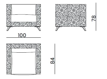 Кожаное кресло с подлокотниками Bizzotto Italia Symphony-Infinity ARCH-00093660 - Вид №2