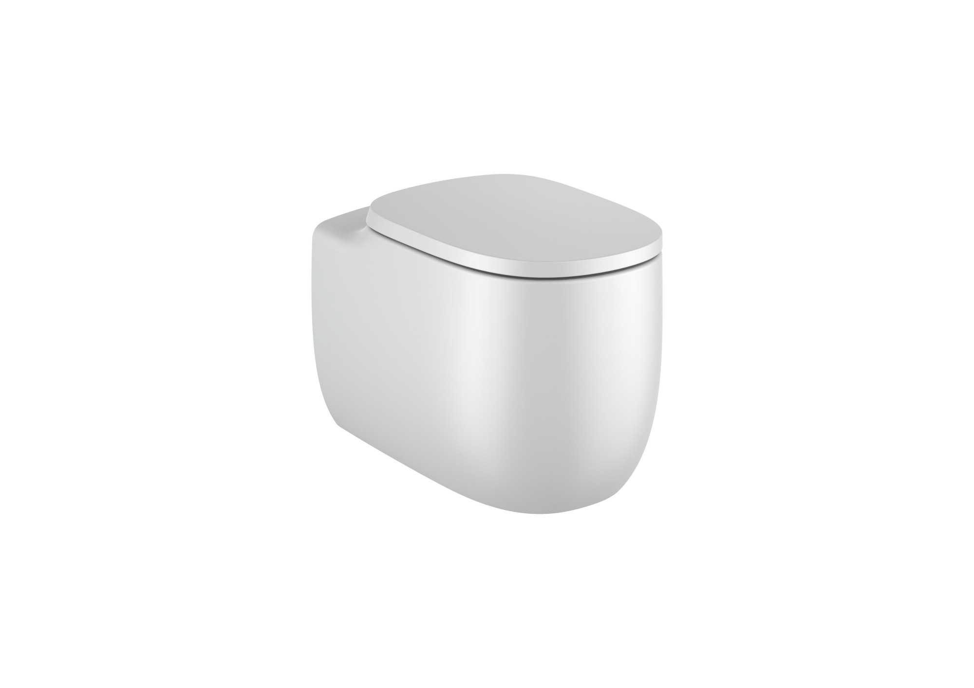 AZ470B1630 Настенный унитаз без ободка с двойным выпуском (включает чашу и мягкую крышку) ROCA Beyond