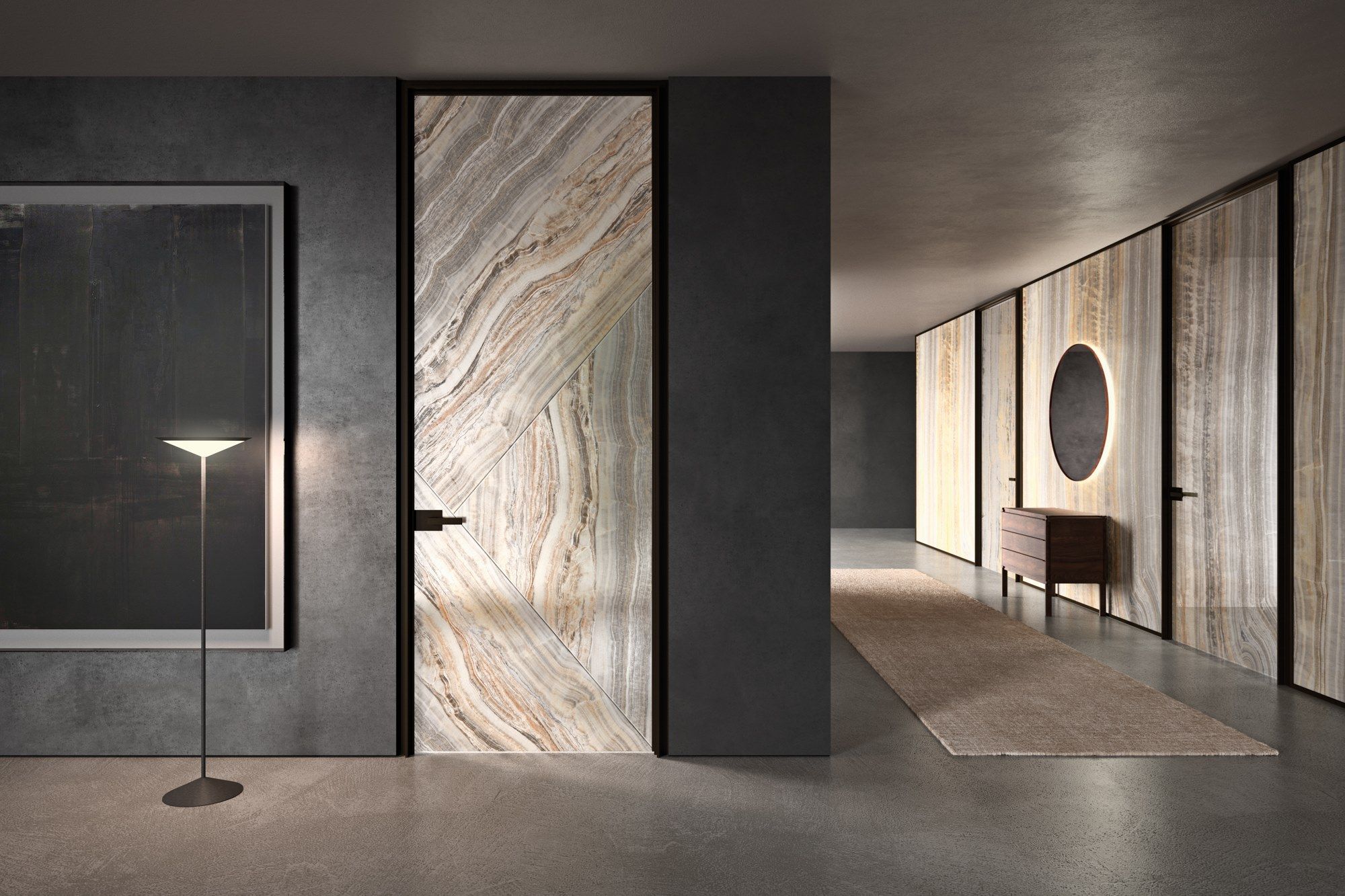 Стеклянная распашная дверь HenryGlass VITRA ARCH-00067721 - Вид №5