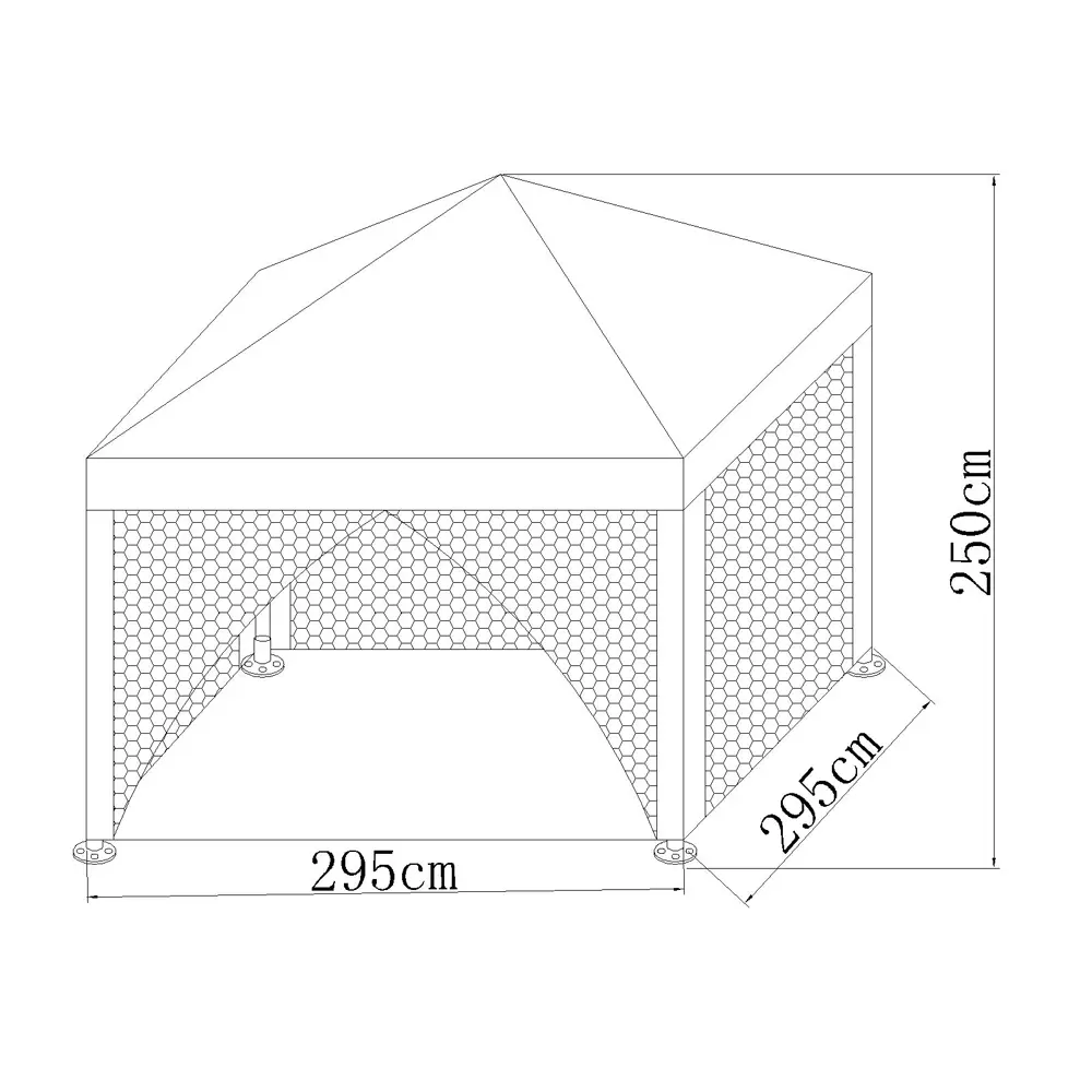 Павильон BEGINIA 3x3 м сталь зеленый Товар без серии STLM-2037414 - Вид №6