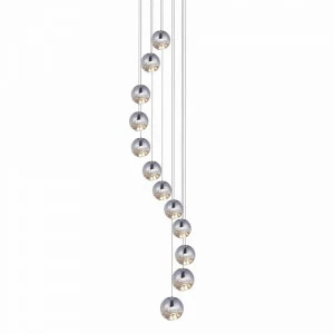 Подвесной светильник Globo 12U nickel от Delight Collection SD3301-12U nickel DELIGHT COLLECTION ДИЗАЙНЕРСКИЕ 243696 Прозрачный;никель