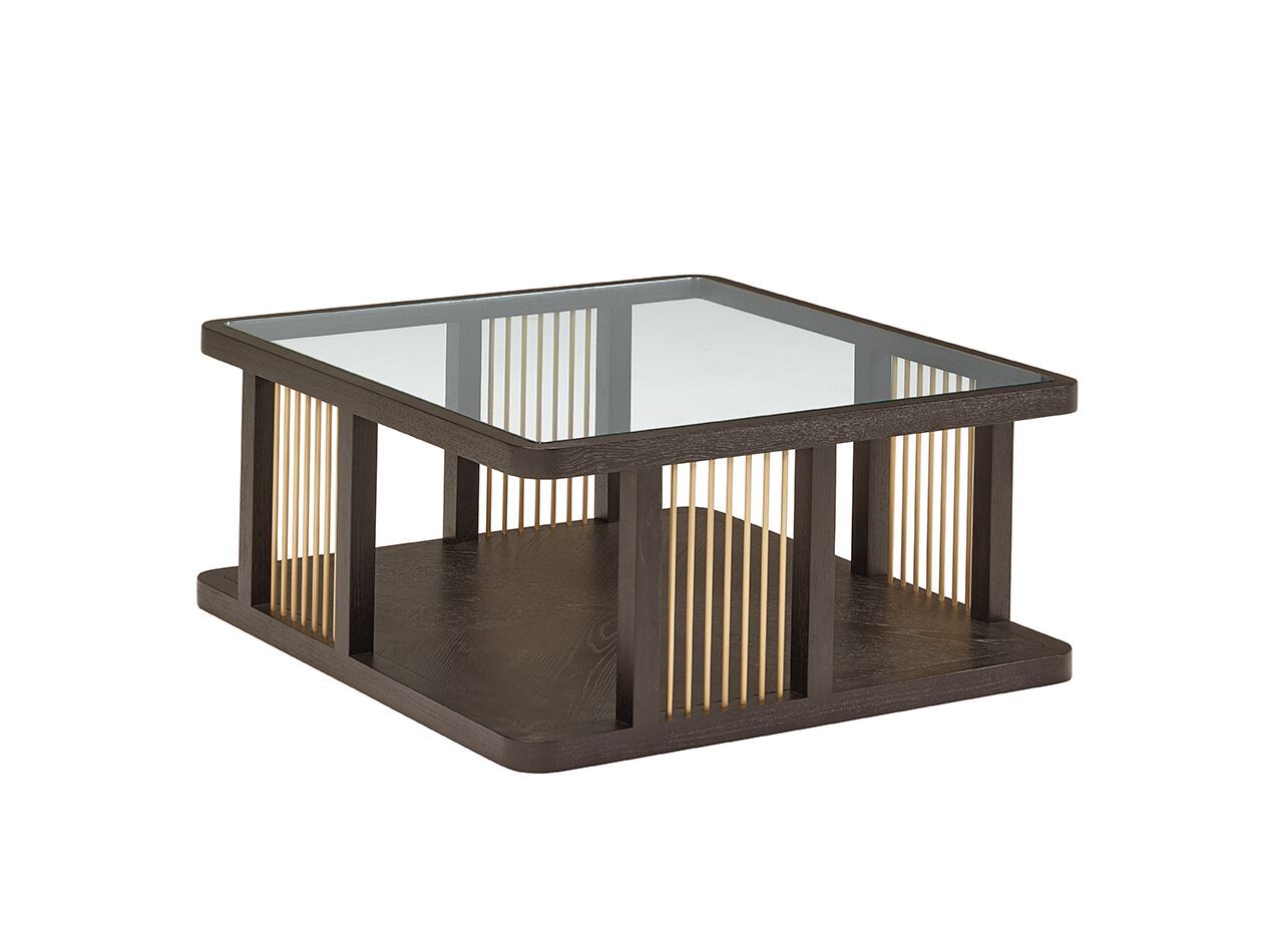 Квадратный журнальный столик из дерева и стекла Casa Magna AUDREY ARCH-00079796 - Вид №2