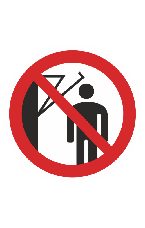 68362 Знак "Запрещается подходить к элементам оборудования с маховыми движениями большой амплитуды"  Запрещающие знаки размер 100 х 100 мм Спецодежда 