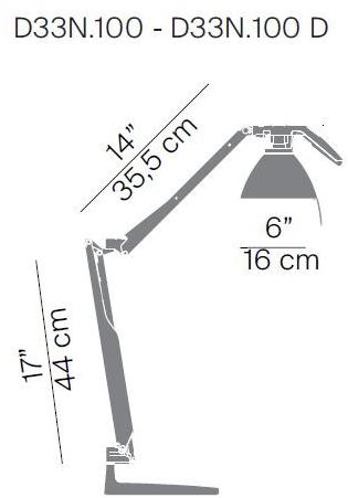 LUCEPLAN Регулируемая настольная лампа из железа Fortebraccio sun-id-1447528 - Вид №3