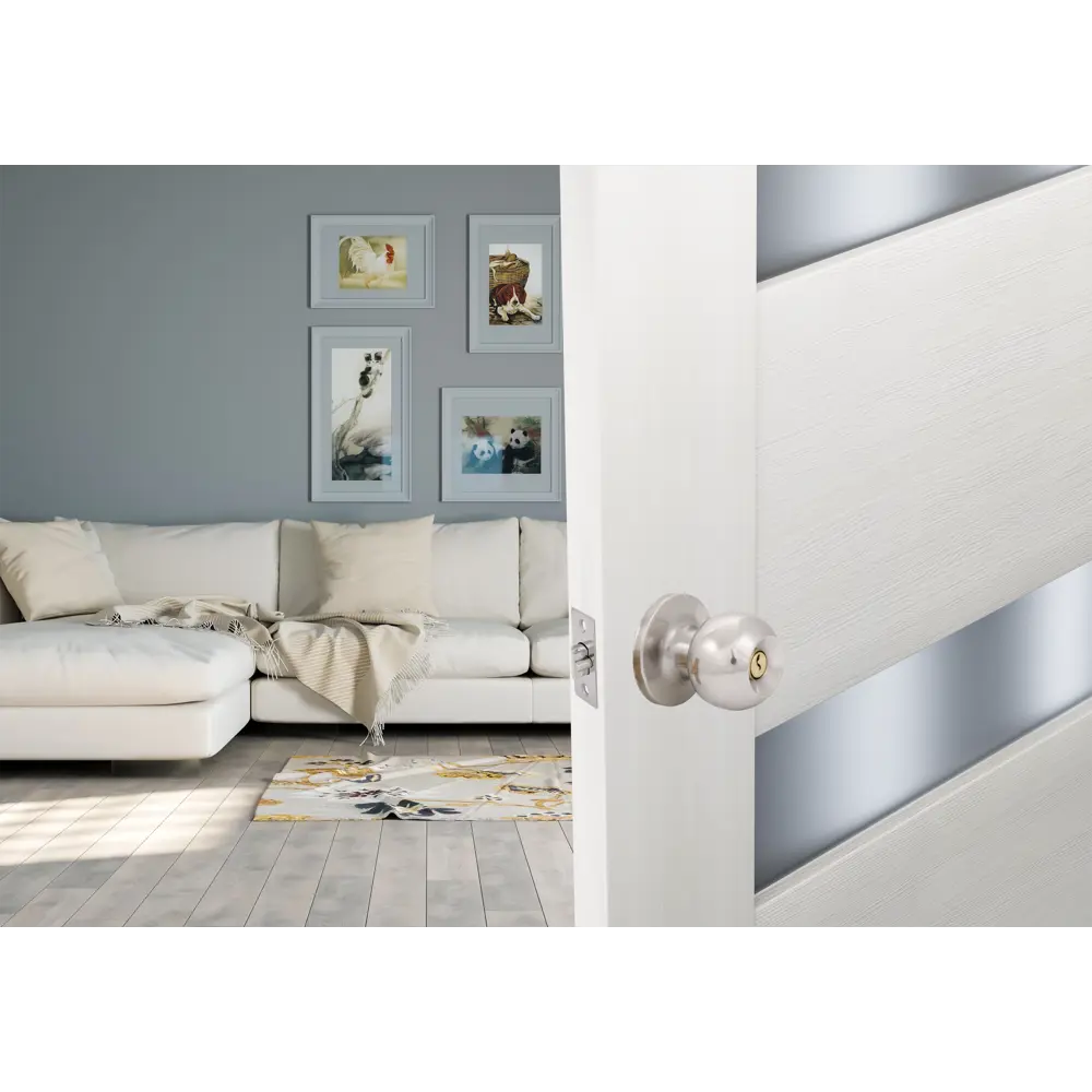 Santreyd Ручка-кноб для межкомнатных дверей с фиксатором, хром 89347016 STLM-1323779 - Вид №5