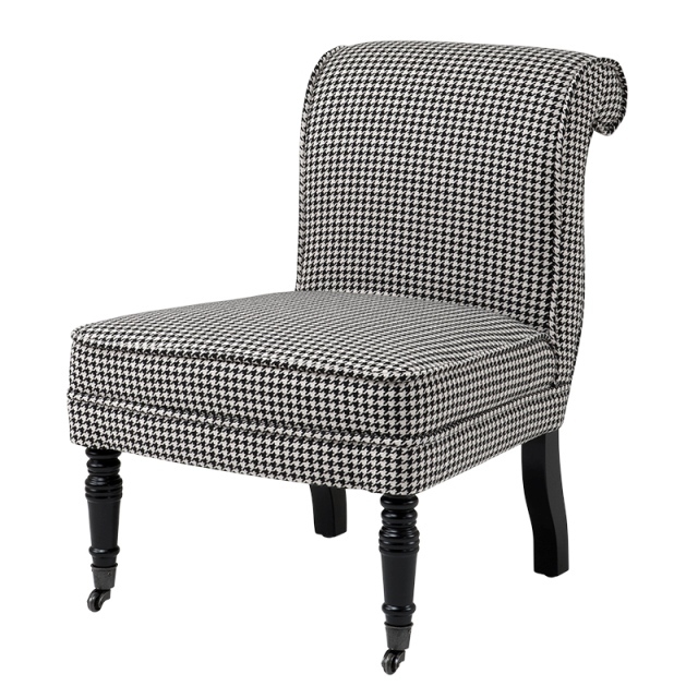 Кресло Berceau от Eichholtz серо-белое EICHHOLTZ ДИЗАЙНЕРСКИЕ, EICHHOLTZ 062232 Принт;черный;белый  - Вид №1