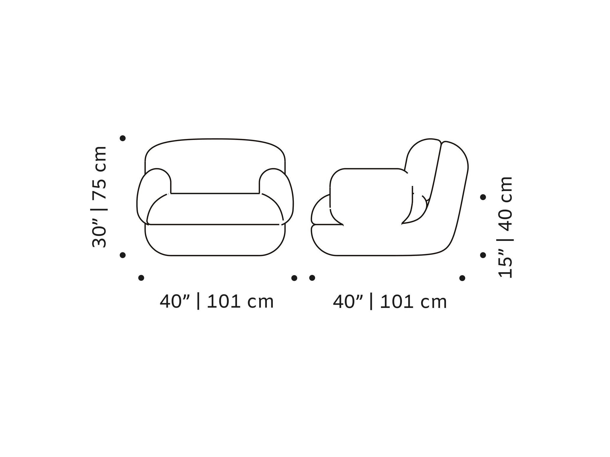 Тканевое кресло с подлокотниками Mambo Unlimited Ideas Mood ARCH-00079856 - Вид №4