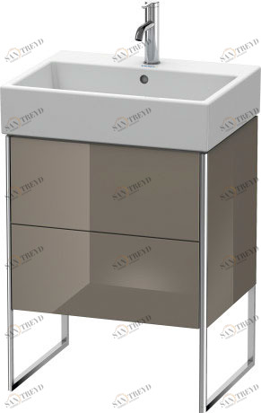 XS447308989 XSquare Тумбочка напольная Фланелево-серый глянцевый лак Duravit