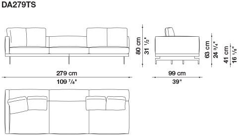 B&B Italia 3-х местный тканевый диван с шезлонгом Dock sun-id-1355318 - Вид №101