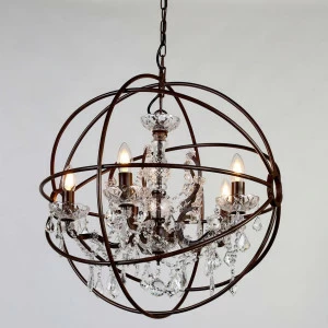 Подвесная люстра Favourite Orbit 1834-5P FAVOURITE ДИЗАЙНЕРСКИЕ, ORBIT, ШАР 057189 Коричневый