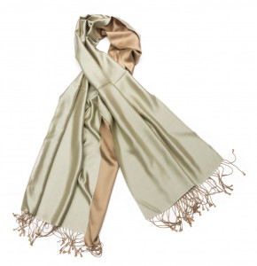 PARATI8 Шарф Parati 8 бледно зеленый-золотистый 50/180 шелк жаккард AM PARIS