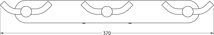 HAR 009 Планка с 3-мя двойными крючками 37 cm ARTWELLE Harmonie - Вид №1