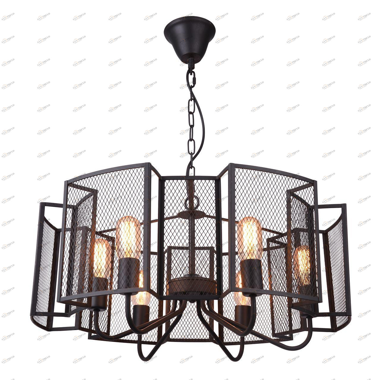 Подвесная люстра Divinare 5008/04 SP-6 DIVINARE ДИЗАЙНЕРСКИЕ 108101 Черный 