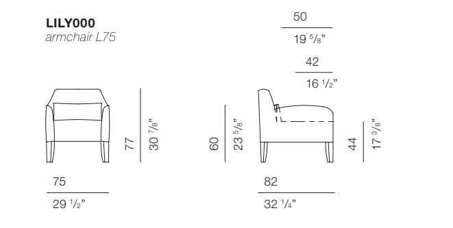 Тканевое кресло с подлокотниками BODEMA LILYBETH ARCH-00103165 - Вид №2