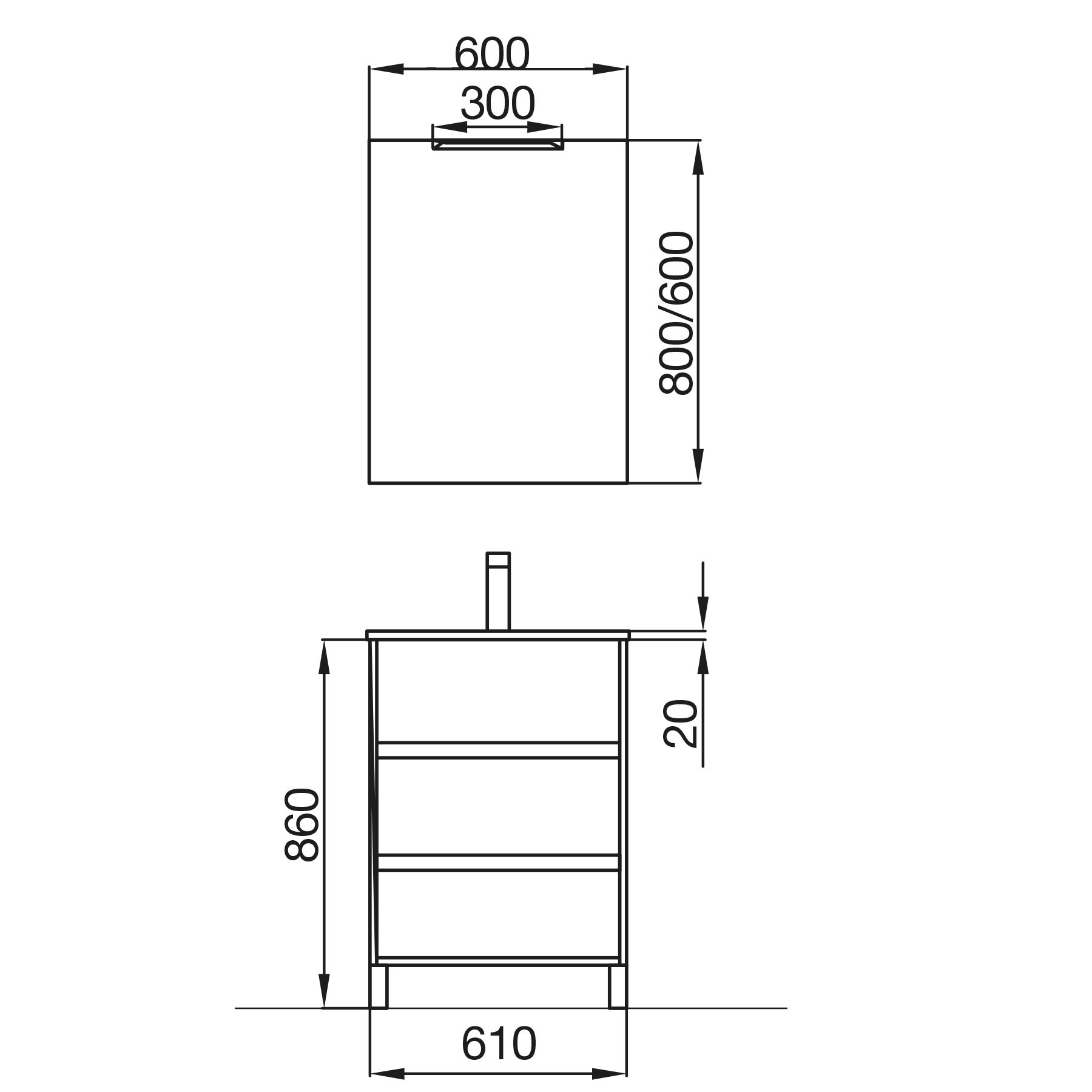 85104 SALGAR Комплект мебели для ванной ARENYS 600 OAK CALEDONIA + Раковина + Зеркало + Свет Дуб Каледония - Вид №2