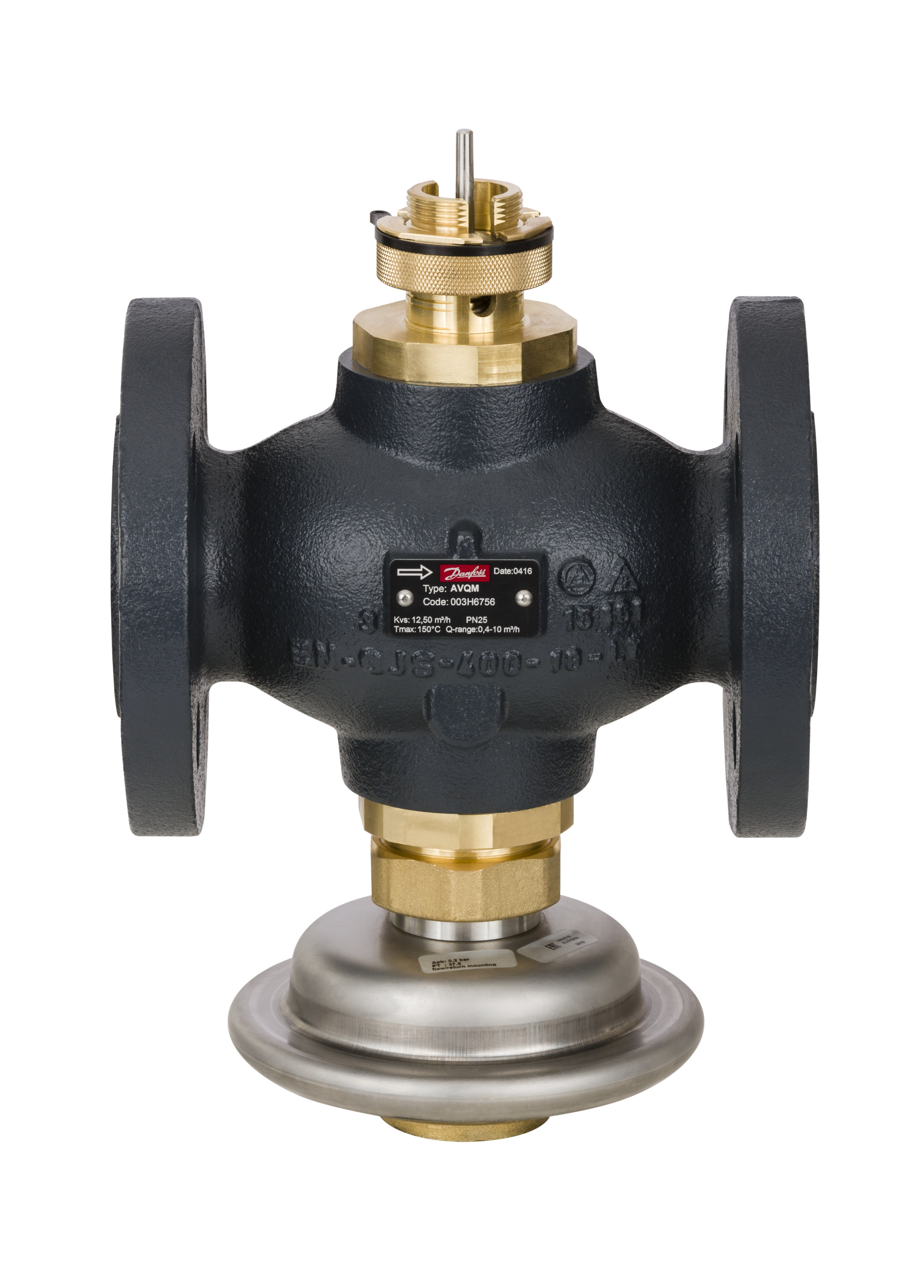 Danfoss Клапан регулирующий комбинированный AVQM с наружной резьбой или фланцевый Комб. р-рAVQM PN25 50/25 //0,2/фл. 003H6758  - Вид №49