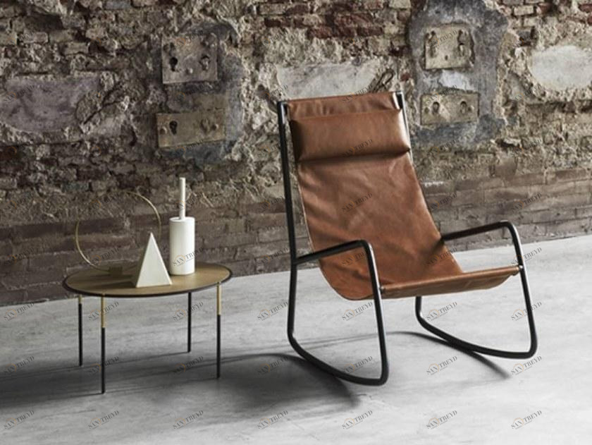 Living Divani Кресло-качалка из кожи sun-id-1449804