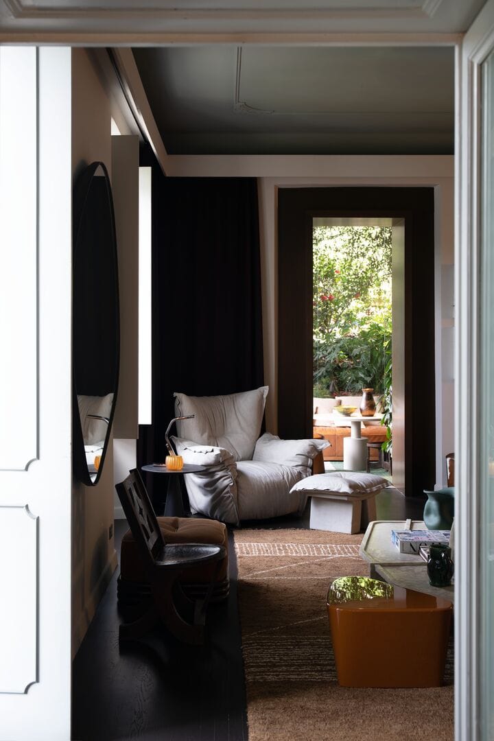 Кожаное кресло bergère с подлокотниками Baxter GINEVRA ARCH-00016837 - Вид №6