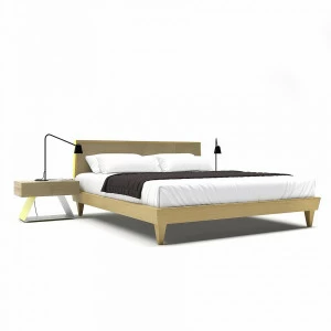 Кровать двуспальная 160x200 светло-коричневая Sens BRAGIN DESIGN ДИЗАЙНЕРСКИЕ 256504 Бежевый