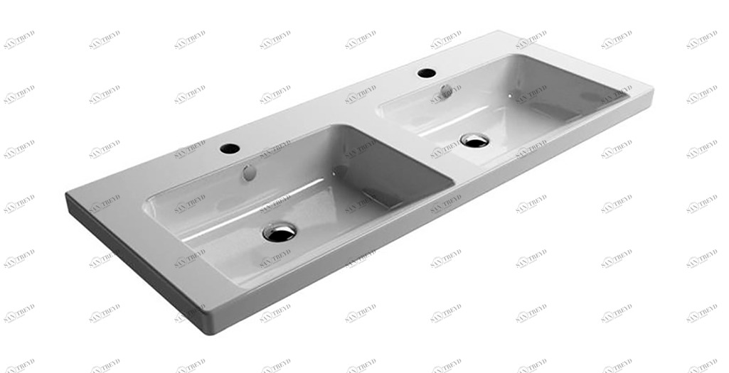 05972 Подвесная раковина настенная прямоугольная DREJA Norm белая