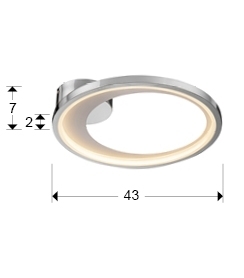 072045 Потолочный светильник LED Ø43 хром Schuller Laris - Вид №2