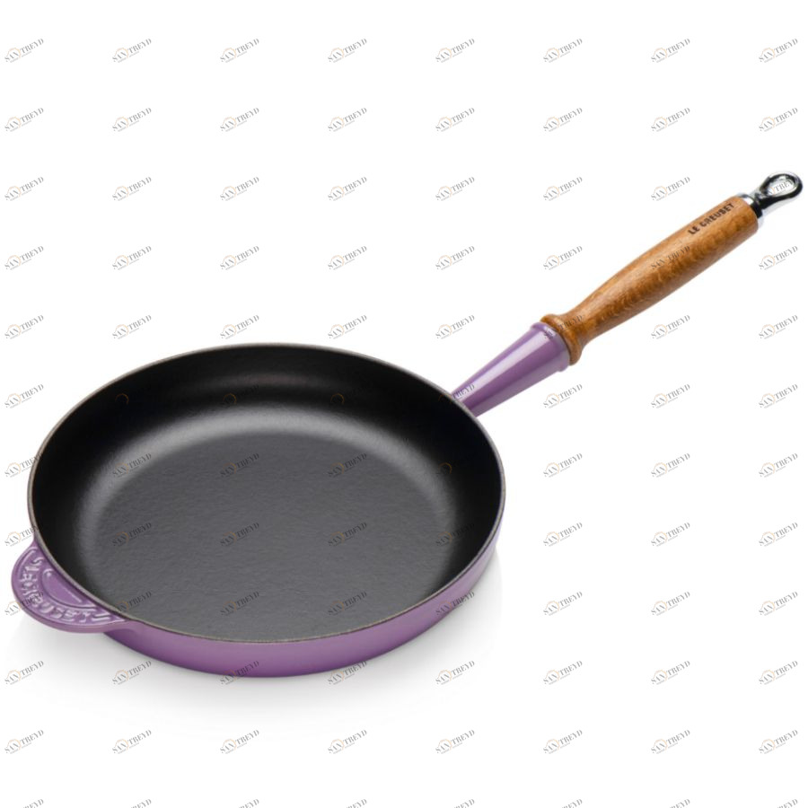 Сковорода чугунная с деревянной ручкой Le Creuset, Ø24 см, фиолетовая 20058247220460