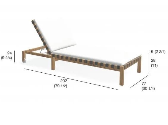 Садовая кровать из тикового дерева с колесами RODA ARCH-00113302 - Вид №9