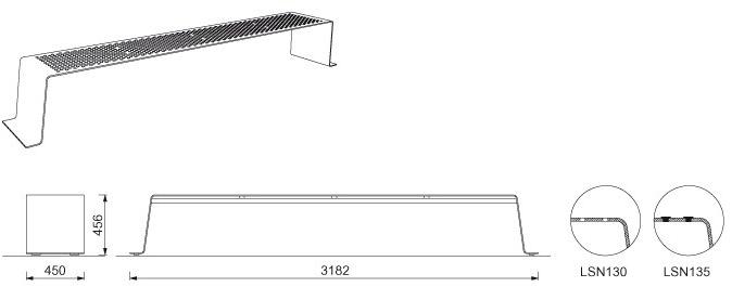 mmcité1 Скамья без спинки Sinus sun-id-1395801 - Вид №3