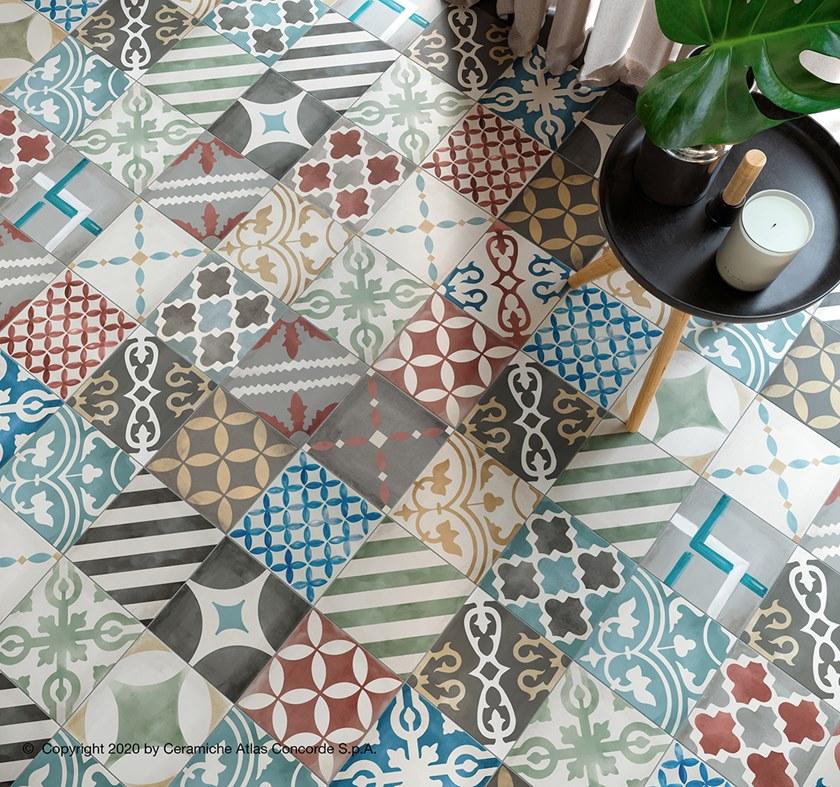 Atlas Concorde Настенная / напольная плитка из керамогранита с эффектом энкаустики Venti boost sun-id-1400680 - Вид №32