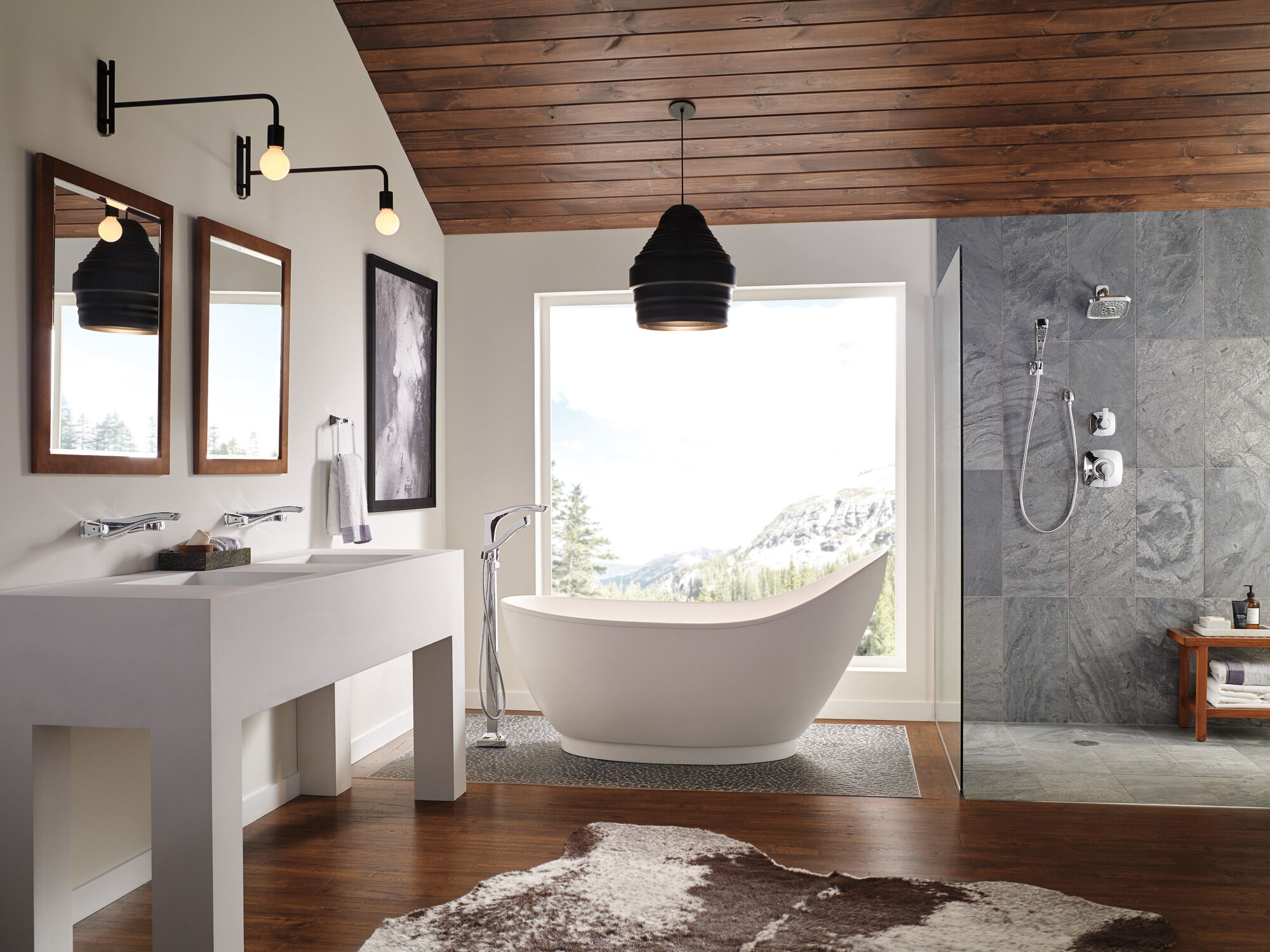 T11852 3-позиционная регулировка 2-портового дивертора Delta Faucet Tesla Хром - Вид №3