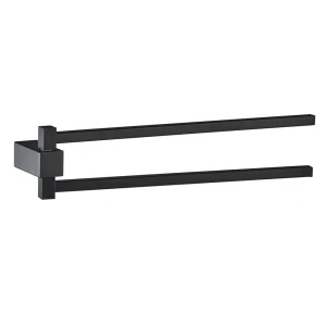 Держатель для полотенца Flat 38.5 см цвет черно-серый