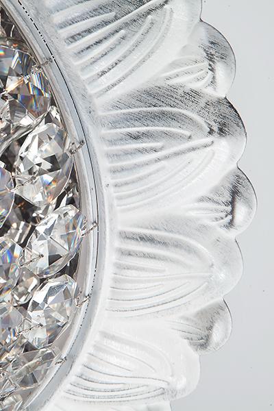 Потолочный светильник Eurosvet Эмма 10067/5 белый с серебром Strotskis EUROSVET ЭММА 201698 Белый;прозрачный - Вид №1