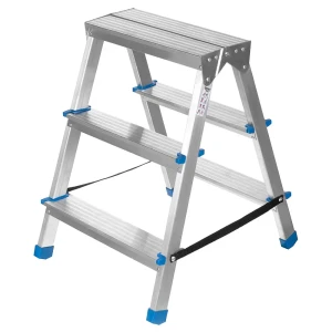 LADDERBEL Двухсторонняя алюминиевая стремянка на 3 ступени - компактная и надежная 12842985